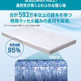 “空気体積95％”の心地よさ。多層＆高さ調節＆寝返りサポート　空気層で支えるマットレス